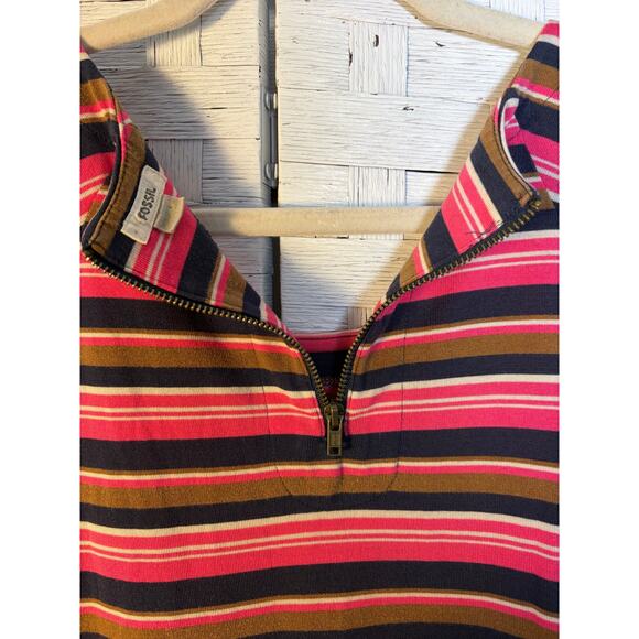 Fossil womens mini dress straight short sleeve travel drawstring pockets colorfu - Picture 5 of 10